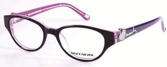 Skechers Παιδικός Κοκκάλινος Σκελετός Γυαλιών Cat Eye Μωβ SK1525 PUR