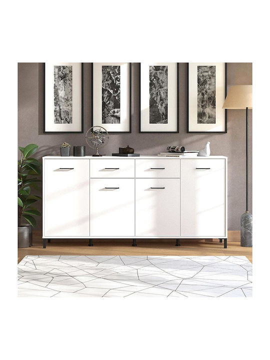 Sideboard Vienne 4k2f Wooden White 183x40x90cm