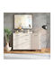 Μπουφές Vienne 3k1f Ξύλινος Cashmere 138x40x90cm