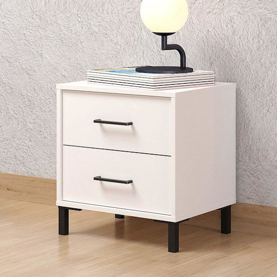Комод No2f Дървен Бял 48x40x52см