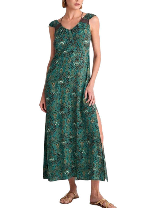 Attrattivo Dress with Slit Green