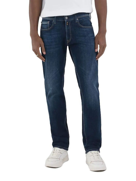 Replay Grover Ανδρικό Παντελόνι Τζιν Ελαστικό Regular Fit Straight Μπλε
