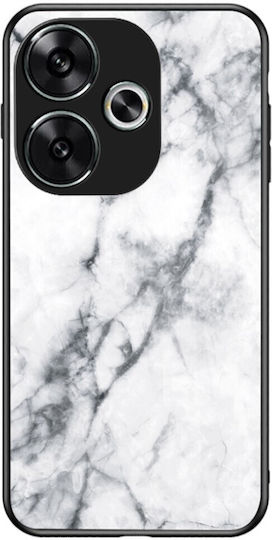 Back Cover Tempered Glass / Silicone White (Xiaomi Poco F6 5G)