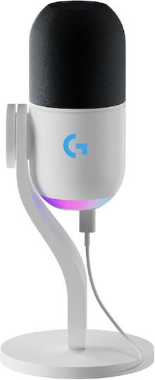 Logitech G Yeti Δυναμικό Μικρόφωνο USB Επιτραπέζιο σε Λευκό Χρώμα
