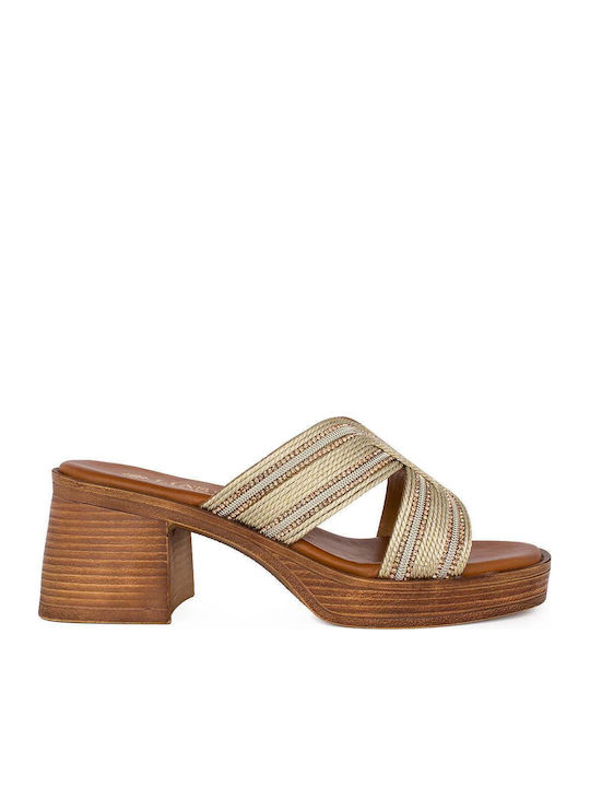 Lias Mouse Leder Sandalen Gold