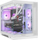 NOX Hummer Astra Neo Gaming Midi Tower Computer Case with Window Panel White