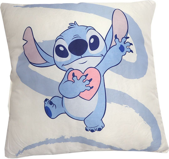 Disney Детска Декоративна Възглавница Stitch Екрю 40x40см