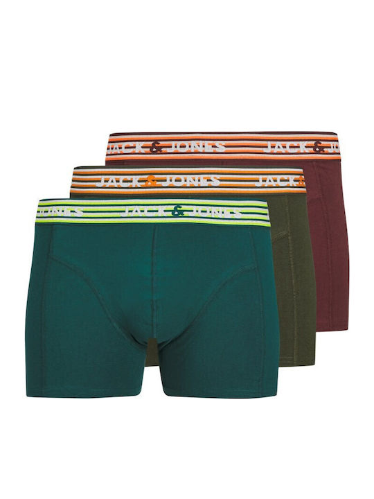 Jack & Jones Σετ Παιδικά Μποξεράκια πράσινο 3τμχ