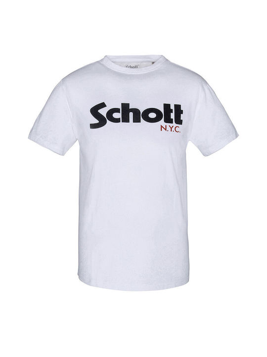 Schott Men's Short Sleeve T-shirt White