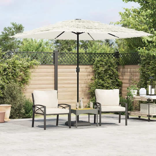 Umbrelă Rotundă Metalică Albă Φ2.48xÎnălțime2.48m