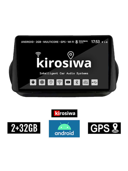 Kirosiwa Car Audio System for Citroen Nemo 2008-2018 (Bluetooth/USB/AUX/WiFi/GPS/Apple-Carplay/Android-Auto) with Touch Screen 10"