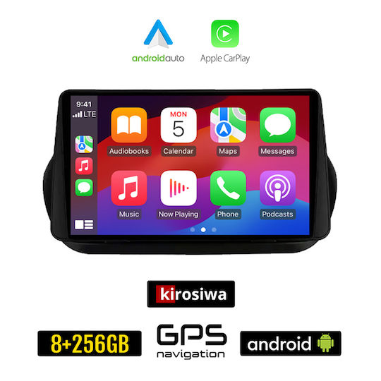 Kirosiwa Ηχοσύστημα Αυτοκινήτου για Citroen Nemo 2008-2018 (Bluetooth/USB/AUX/WiFi/GPS/Apple-Carplay/Android-Auto) με Οθόνη Αφής 10"