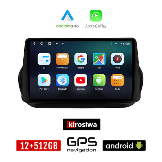 Kirosiwa Car Audio System for Fiat Fiorino / Qubo 2008-2018 (Bluetooth/USB/AUX/WiFi/GPS/Apple-Carplay/Android-Auto) with Touch Screen 10"