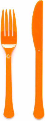 Orange Pumpkin Forks 24 Pieces