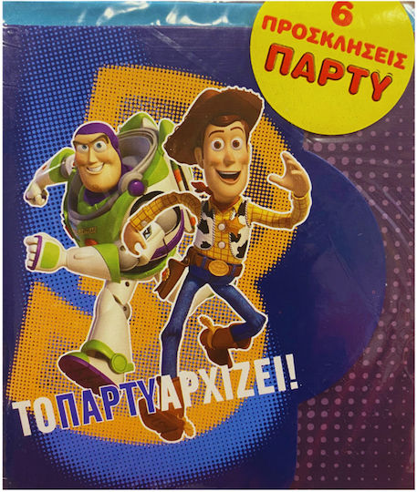 Σετ 6 Προσκλήσεις Party Toy Story Gim