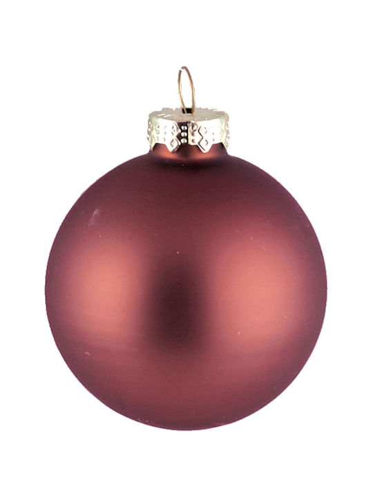 Christmas Glass Ball Ornament Pink Matte 8cm