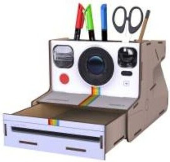 Mustard Polaroid Instant Camera DIY Pencil Holder