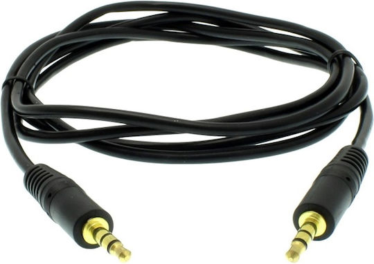 3,5mm Klinkenkabel 3,5mm Stecker - 3,5mm Stecker Schwarz 1,5m Tr-2036