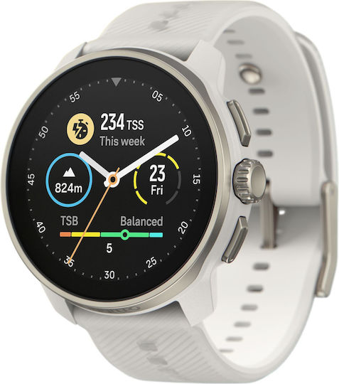 Suunto Race S Stainless Steel 45mm Waterproof Smartwatch with Heart Rate Monitor (Powder Gray)