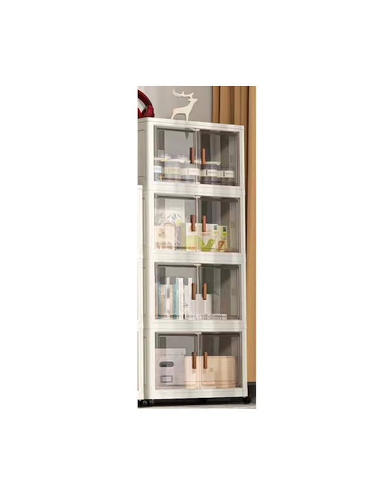Wohnzimmer Vitrine aus Massivholz mit Verglasung Braune 50x29x50cm