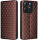 Imprinted Rhombus Book Brown for Realme C61