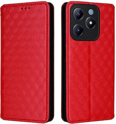 Bedrucktes Rhombus Rote Handyhülle für Realme C61 Bedrucktes Rhombus Rote Handyhülle für Realme C61
