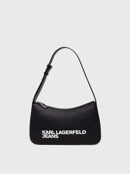 Karl Lagerfeld Din piele Geantă de damă De umăr Neagră