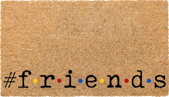 Velcoc Entrance Mat made of Coir with Anti-slip Backing Black 40x70cm