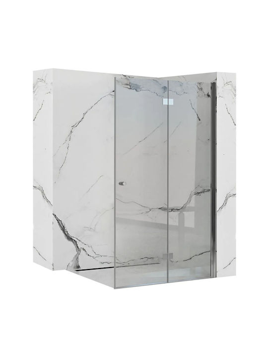Rea Duschwand für Dusche 100x190cm Chrom