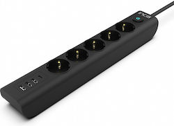 Inca Power Strip 5 Sockets with Cable 1.5m Inca Power Strip 5 Sockets with Cable 1.5m