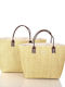 Δύο Τσάντες Θαλάσσης Ψάθινες Μπεζ Df-021308 Bag To Bag