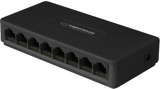 Esperanza ENS104 Unmanaged L2 Switch με 8 Θύρες Gigabit (1Gbps) Ethernet