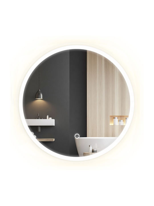 Tutumi Round Bathroom Mirror Led