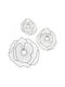 Artekko Διακοσμητικό Τοίχου Flower Μαύρο από Μέταλλο 72.5x5x69cm