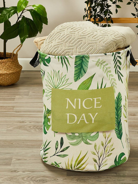 Whitegg Laundry Basket Fabric 37x37x47cm Green