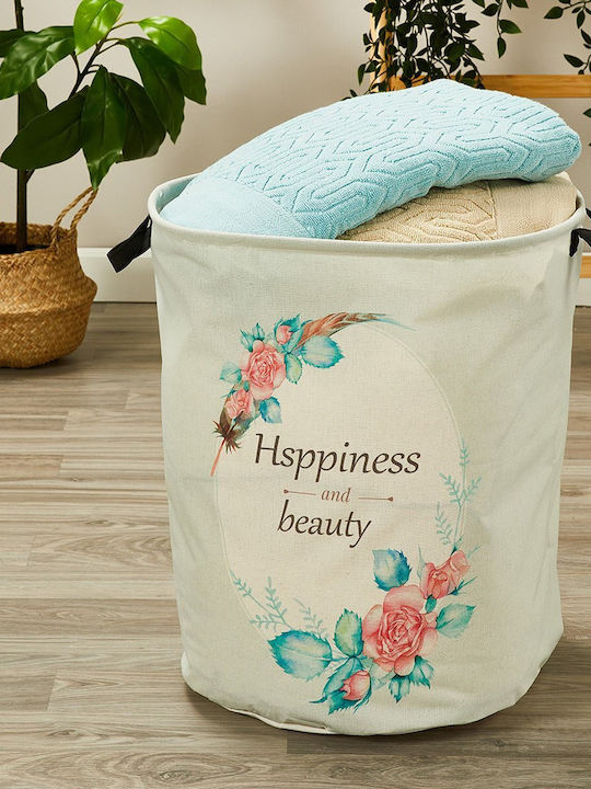 Whitegg Laundry Basket Fabric 37x37x47cm Turquoise