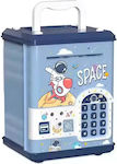 Children's Money Box Plastic Blue