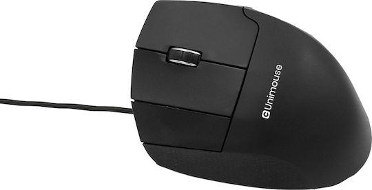 Contour UniMouse Cu fir Ergonomic Vertical Mouse pentru Stângaci Negru