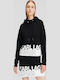 Women's Sweatshirt Hooded Black