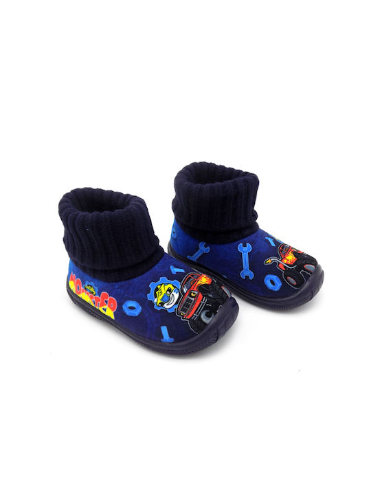 Adam's Shoes Ανατομικές Παιδικές Παντόφλες Navy Μπλε