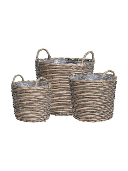 Coș decorativ Wicker cu mânere 30x34.5buc Koopman