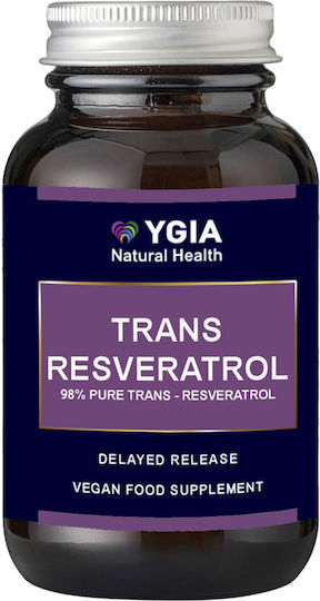 Ygia 98% Trans-Resveratrol 500mg 60 Vegetable Capsules