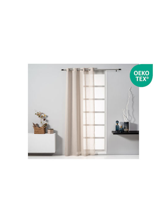 Easy Home Vorhang mit Grommet Mandolin Beiges 140x260cm