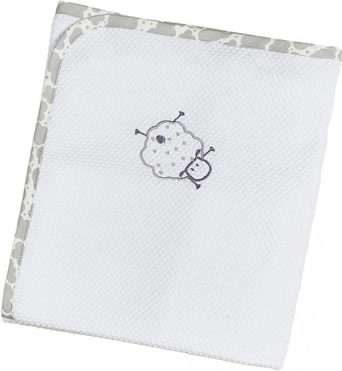 O Kosmos tou Morou Sheep Pânză de Înfășat Piqué Gray Gri 80x80εκ.