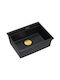 Quadron Drop-In Chiuvetă din Granit Sintetic L59.5xW45.1cm Negru