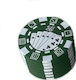 Τριφτησ-grinder Μεταλλ+πλαστ 40χ26mm 2 Θεσεων Poker Green