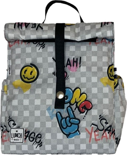 The Lunch Bags Σχολικό Ισοθερμικό Τσαντάκι Φαγητού Χειρός 5lt Graphitti OMG