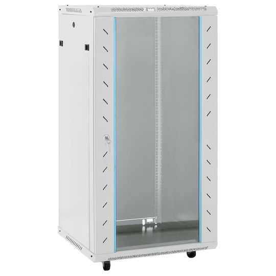 vidaXL Επιδαπέδια Καμπίνα Rack 22U 60x60x120cm Γκρι 30269