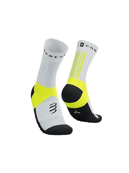 Compressport Ultra Trail V.2 Αθλητικές Κάλτσες Λευκές 1 Ζεύγος