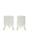 Mauro F Planter Metal Gold with Stand 16x16x20cm.